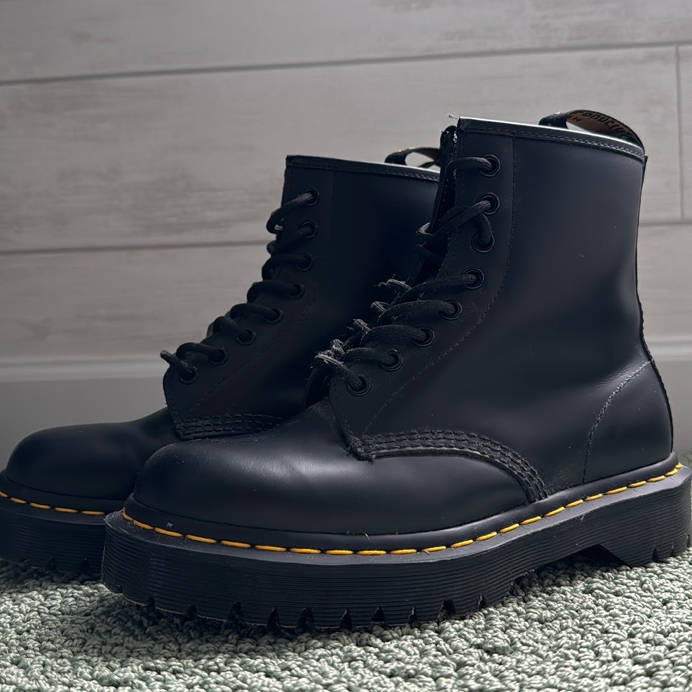 Brand New Doc Marten Black platform combat boots!